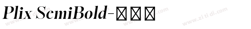 Plix SemiBold字体转换